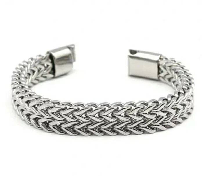 Herren Armband Silber aus Edelstahl – Bild 7