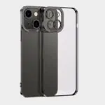 Durchsichtige iPhone Hülle, Schwarz und Silber