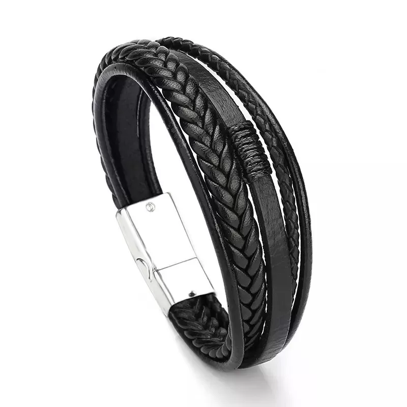 Herrenarmband für Männer Schwarz und Braun Wunderbar – Bild 5