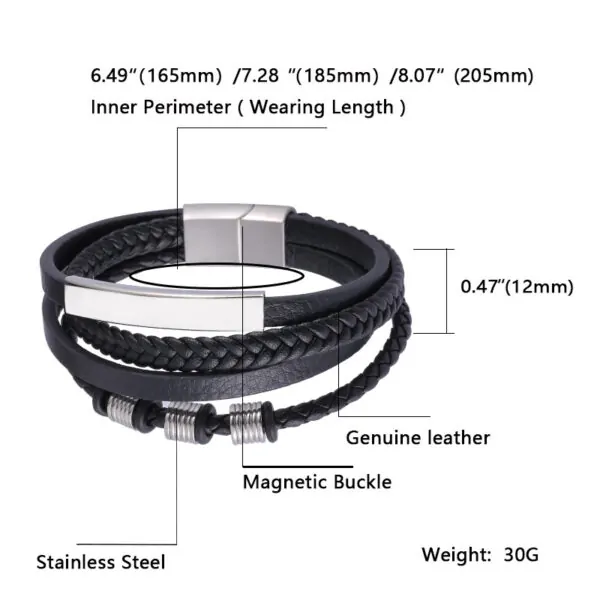 Lederarmband aus Hochwertigem Material, 2 Farbe – Bild 7
