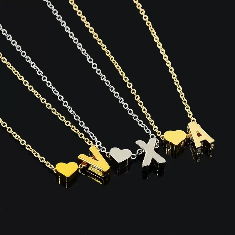 Halskette Buchstaben für Damen aus Edelstahl von A-Z , Silber, Gold – Bild 6