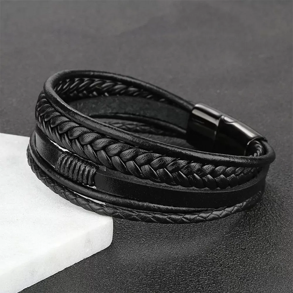 Herrenarmband für Männer Schwarz und Braun Wunderbar – Bild 7