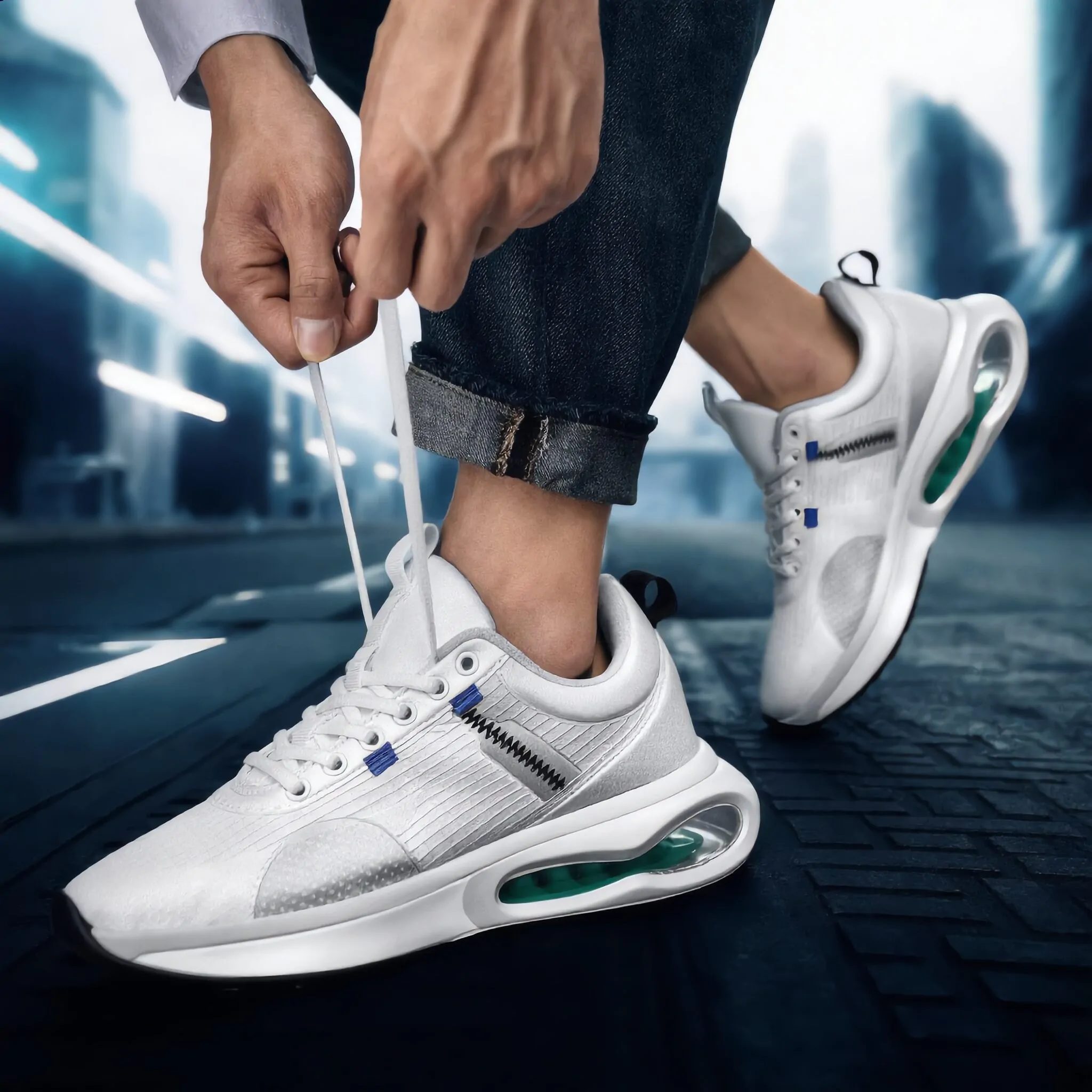 Herren Laufschuhe Weiß
