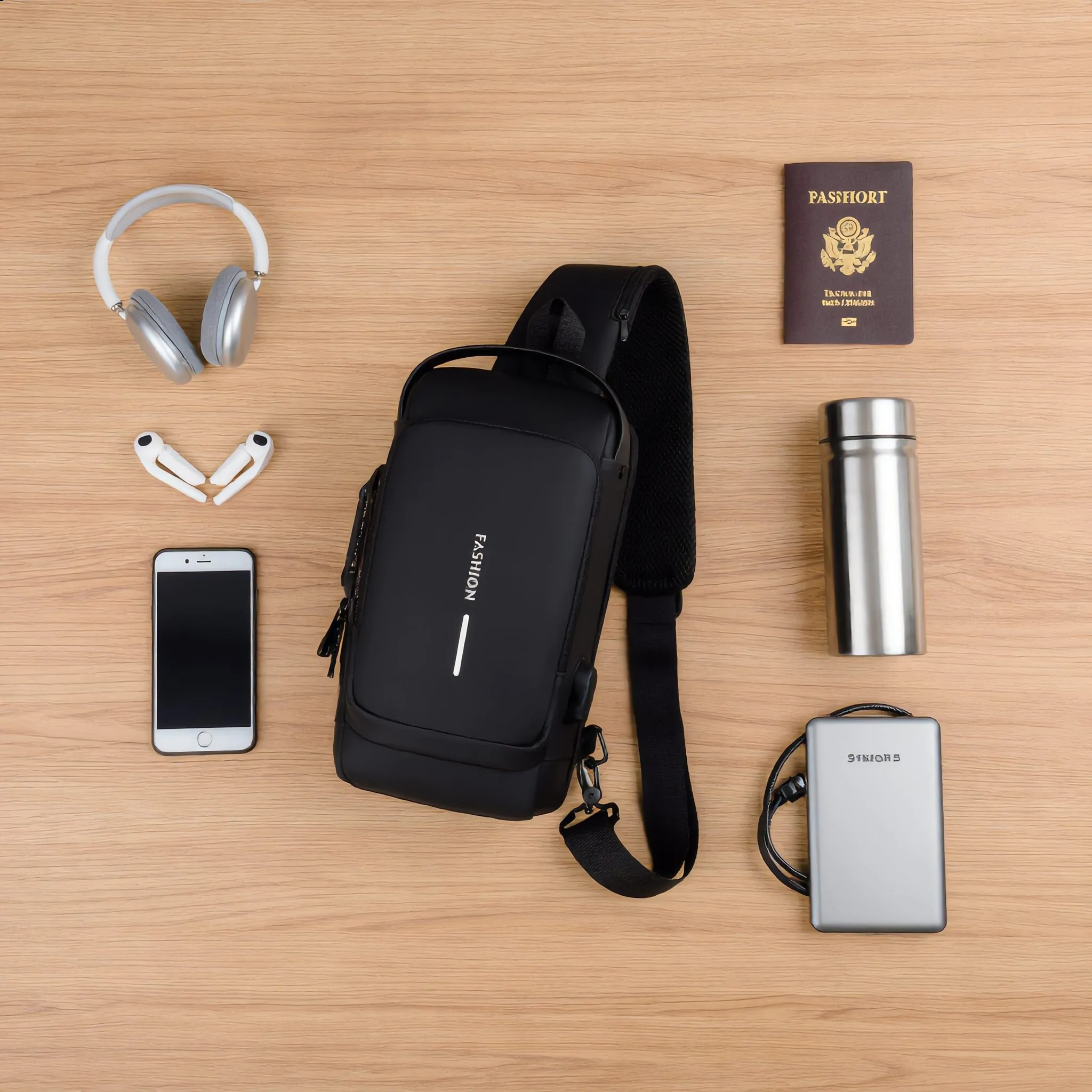 Herren Brusttasche viele Plätze