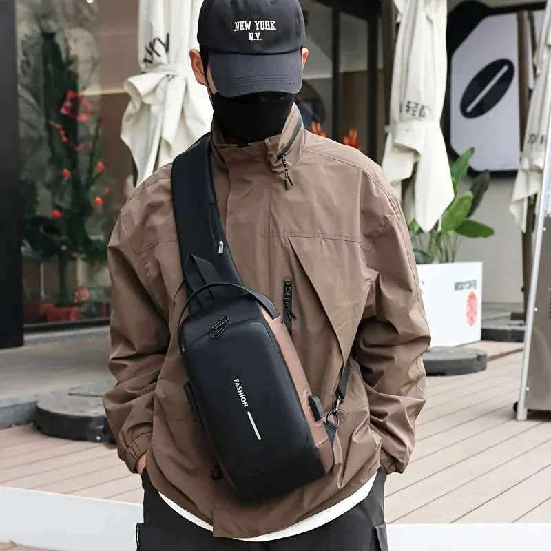 Männer Brusttasche Umhängetasche Brusttasche Crossbody Sling Bag – Bild 7
